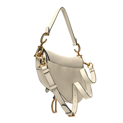 Christian Dior Grained Calfskin Saddle Bag With Strap Latte 3 of 11