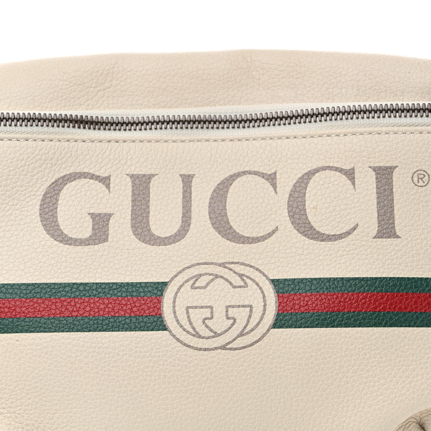 Gucci Grained Calfskin Logo Belt Bag White 8 of 11