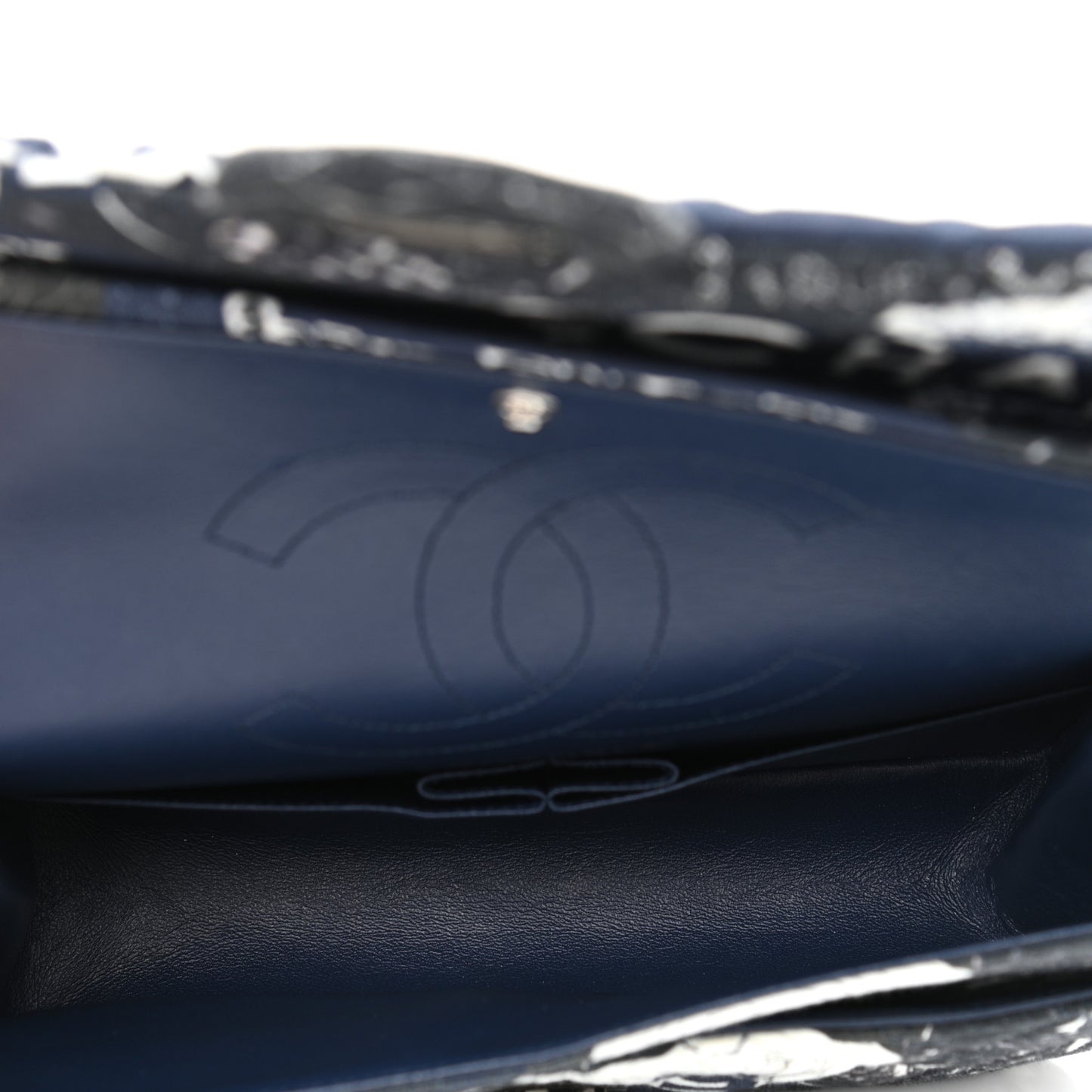 Jersey Quilted Graffiti Reissue 225 Flap Navy Blue