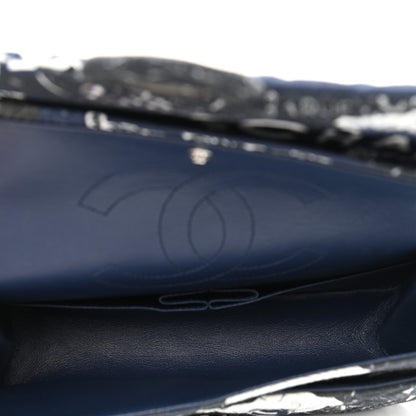 Chanel Jersey Quilted Graffiti Reissue 225 Flap Navy Blue 5 of 10