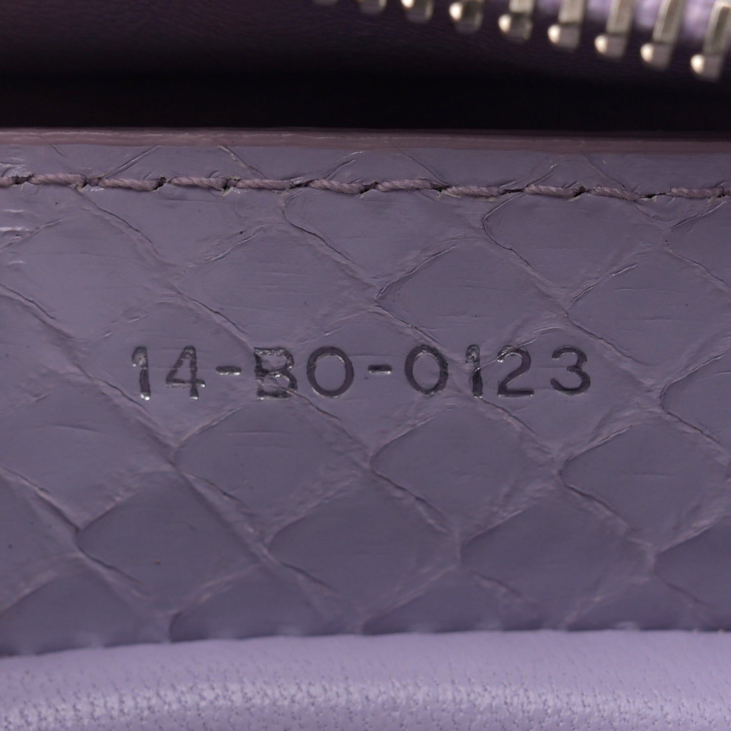 Snakeskin Medium Lady Dior Purple