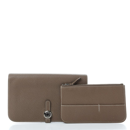 Hermes Togo Dogon Duo Wallet Etoupe 2 of 8