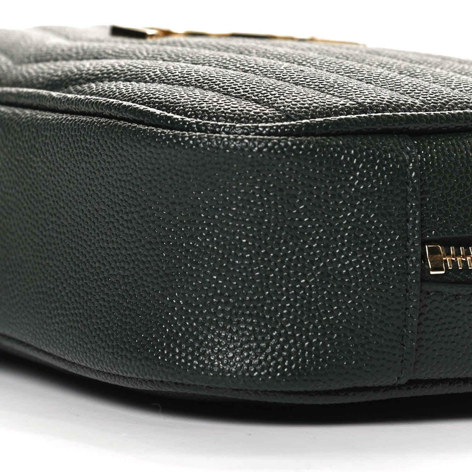 Saint Laurent Grain De Poudre Matelasse Monogram Mini Lou Camera Bag New Vert Fonce 9 of 10
