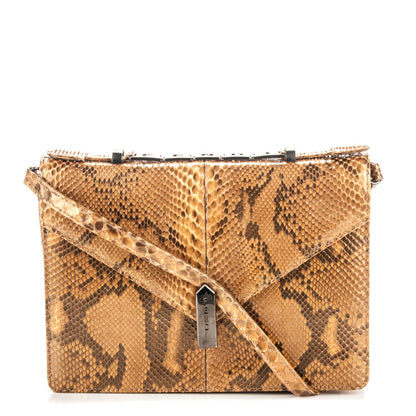 Fendi Metallic Python Convertible Clutch Gold 1 of 10