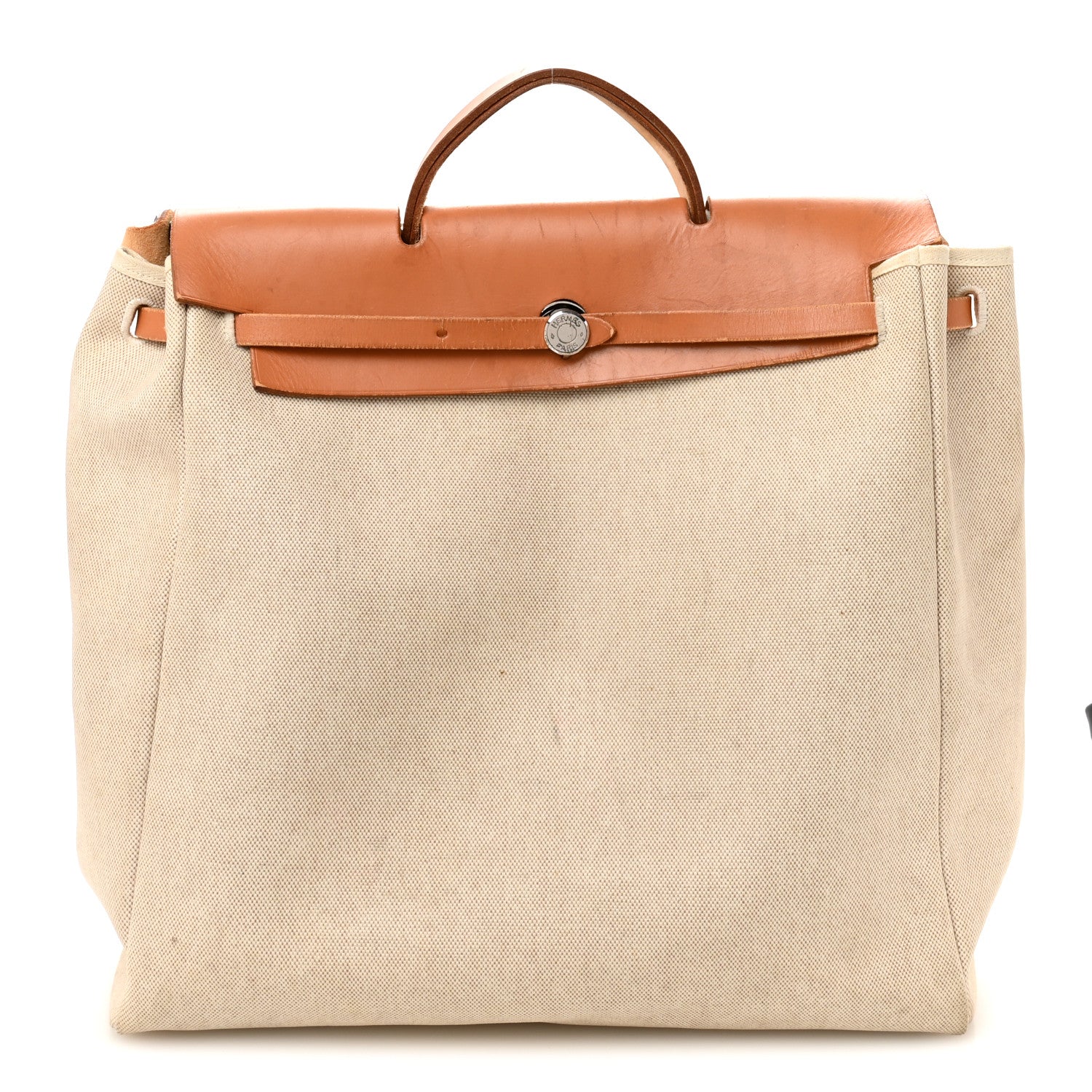 Hermes Toile Vache Calfskin Herbag 39 MM Natural 1 of 9