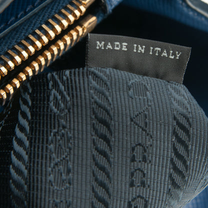 Prada Saffiano Lux Medium Tote Bluette 9 of 9