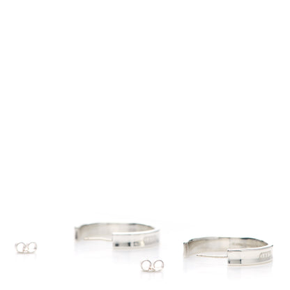 Tiffany Sterling Silver Medium 1837 Hoop Earrings 3 of 4