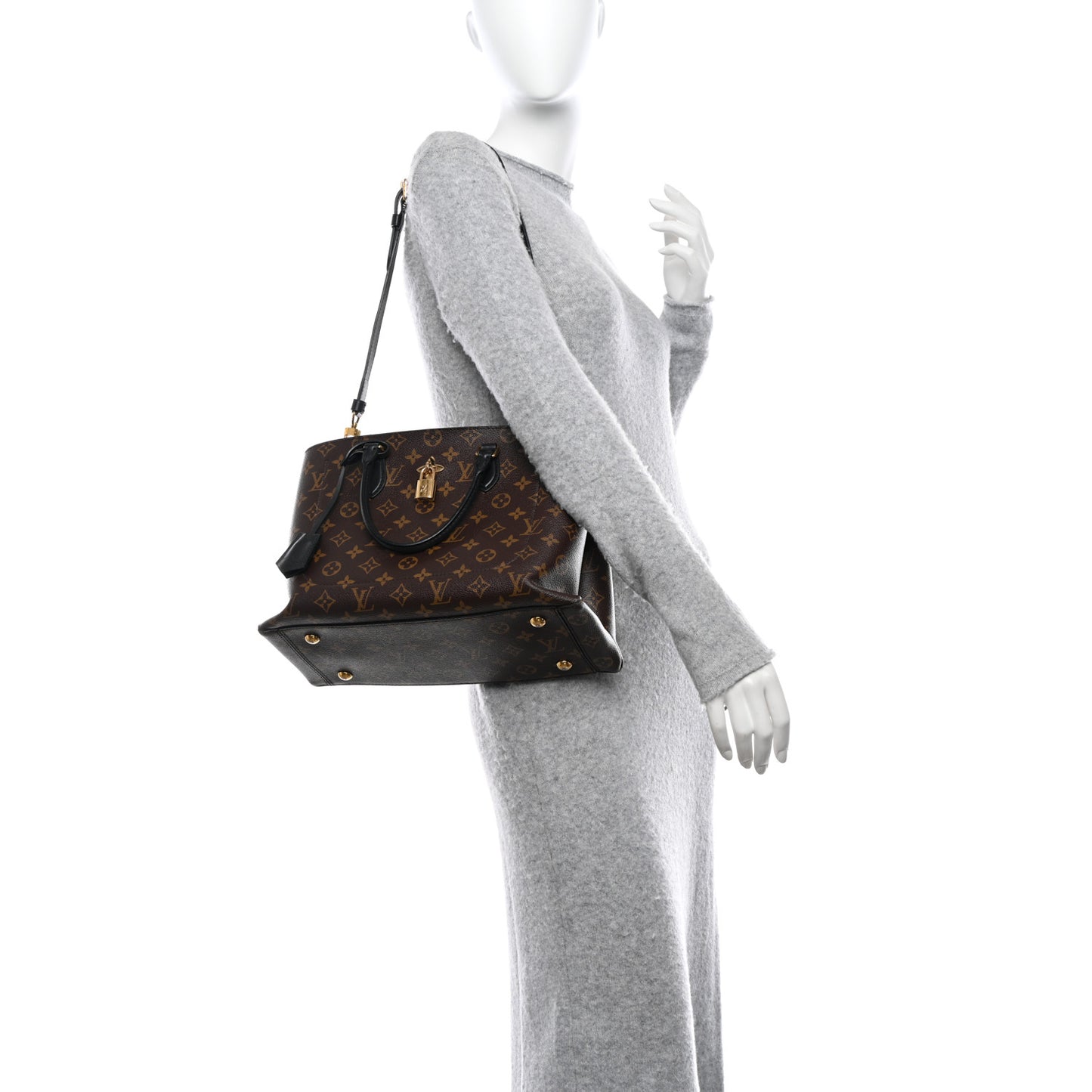 Monogram Flower Tote Black