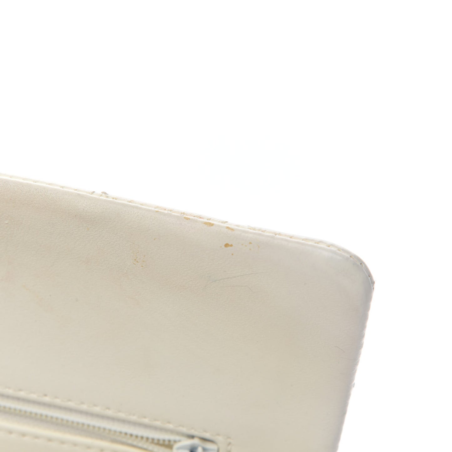 Lambskin Quilted Medium Double Flap White