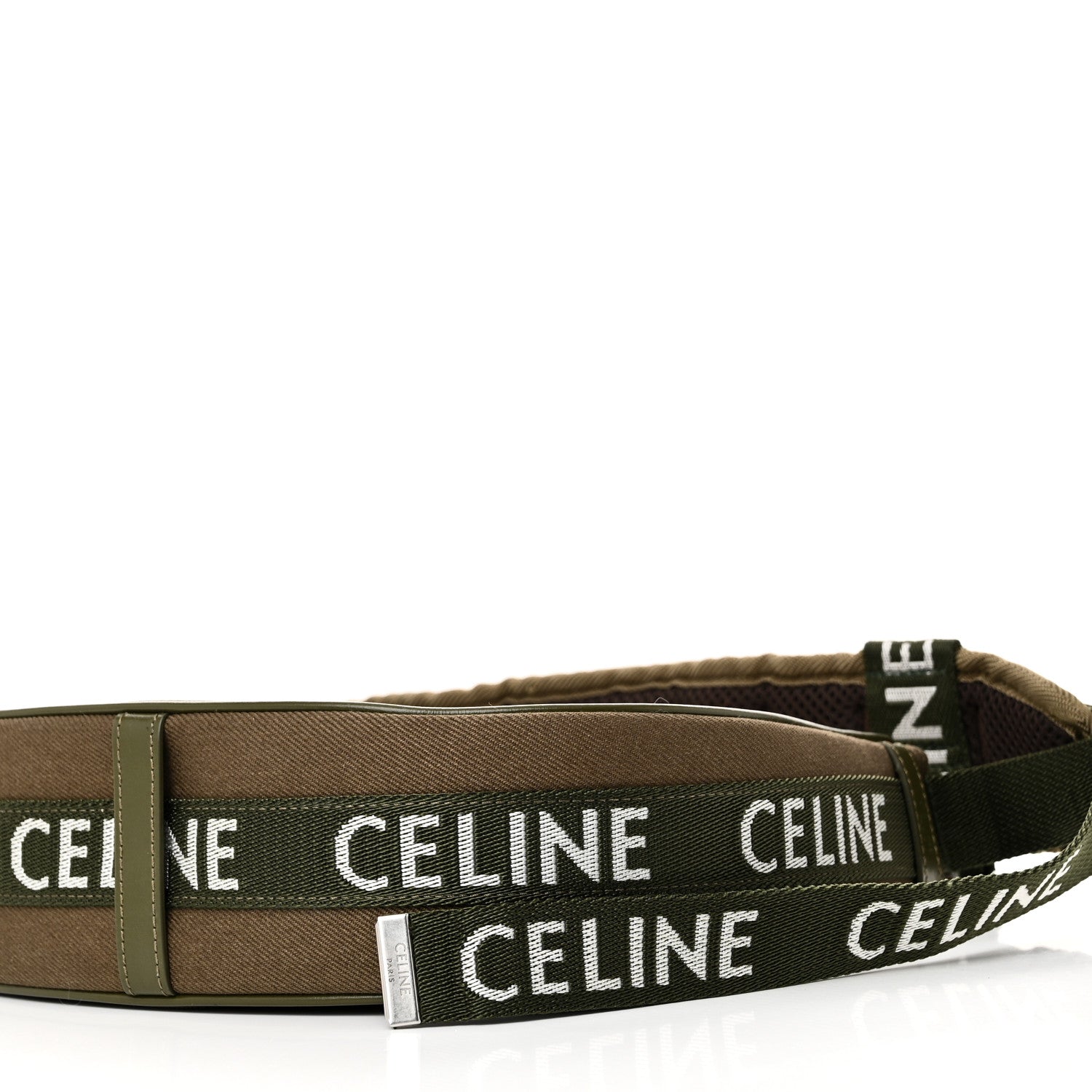 Celine Cotton Gabardine Medium Ava Trekking Shoulder Bag Khaki 9 of 9