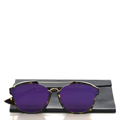 Christian Dior Abstract Square Mirrored Sunglasses Spotted Havana Purple 8 of 8