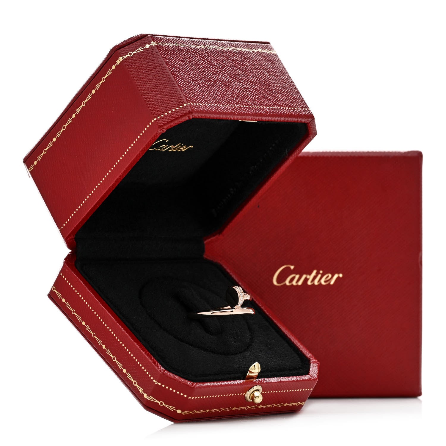 Cartier 18K Pink Gold Diamond Juste Un Clou Ring 52 6 5 of 5