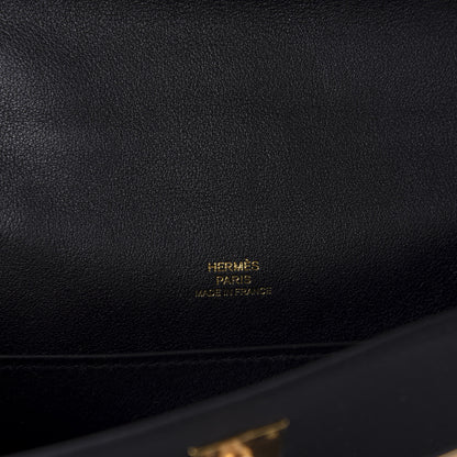 Hermes Swift Kelly Pochette Clutch Black 8 of 11