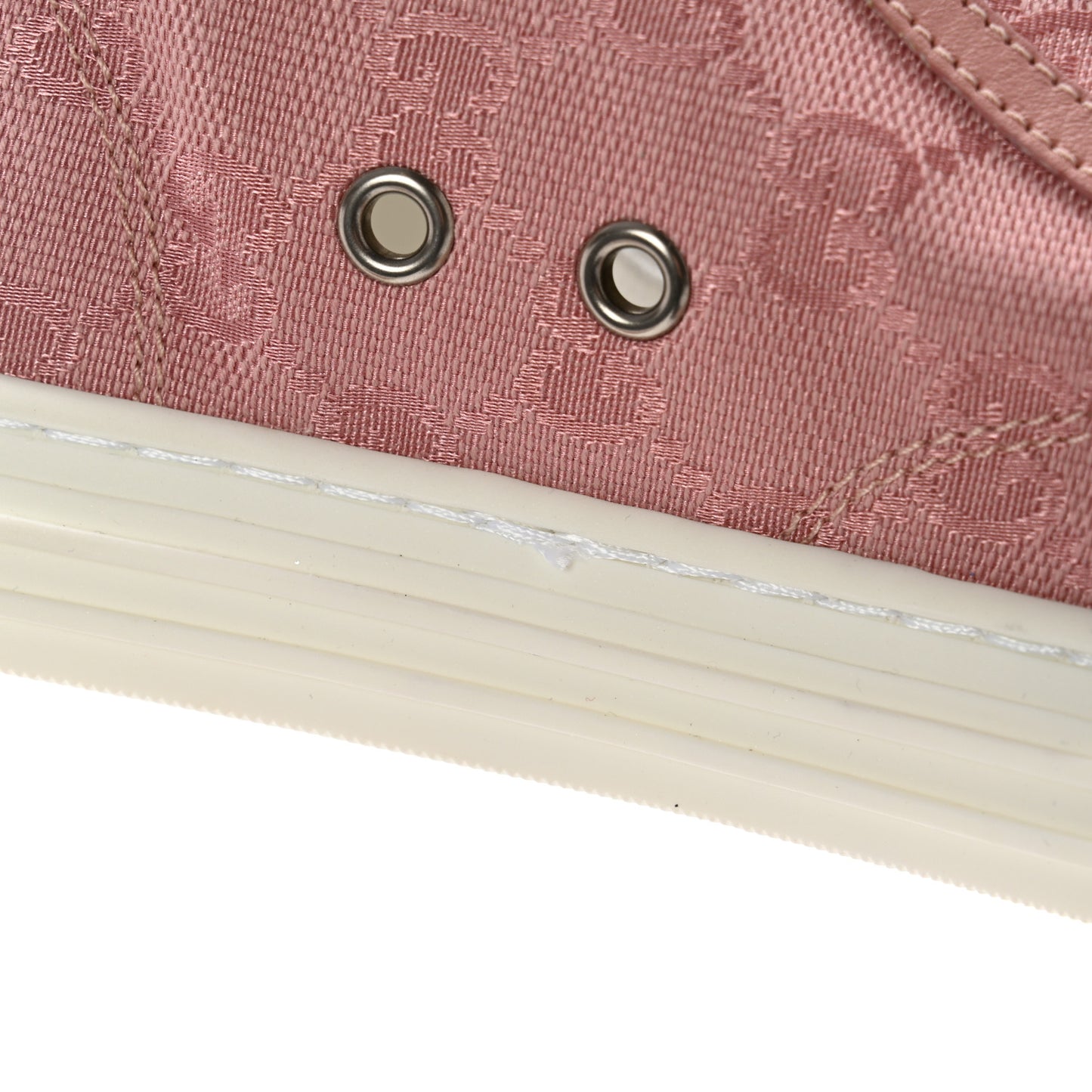 Monogram Womens High Top Sneakers 35.5 Pink
