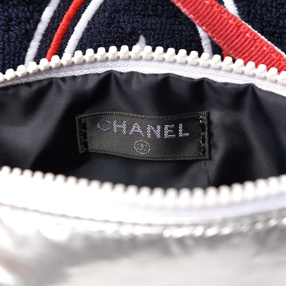 Chanel Reversible Chanel Airlines Tote Silver Navy 10 of 18