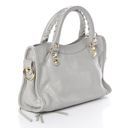 Balenciaga Agneau Classic Gold Hardware Mini City Gris Nuage 3 of 9