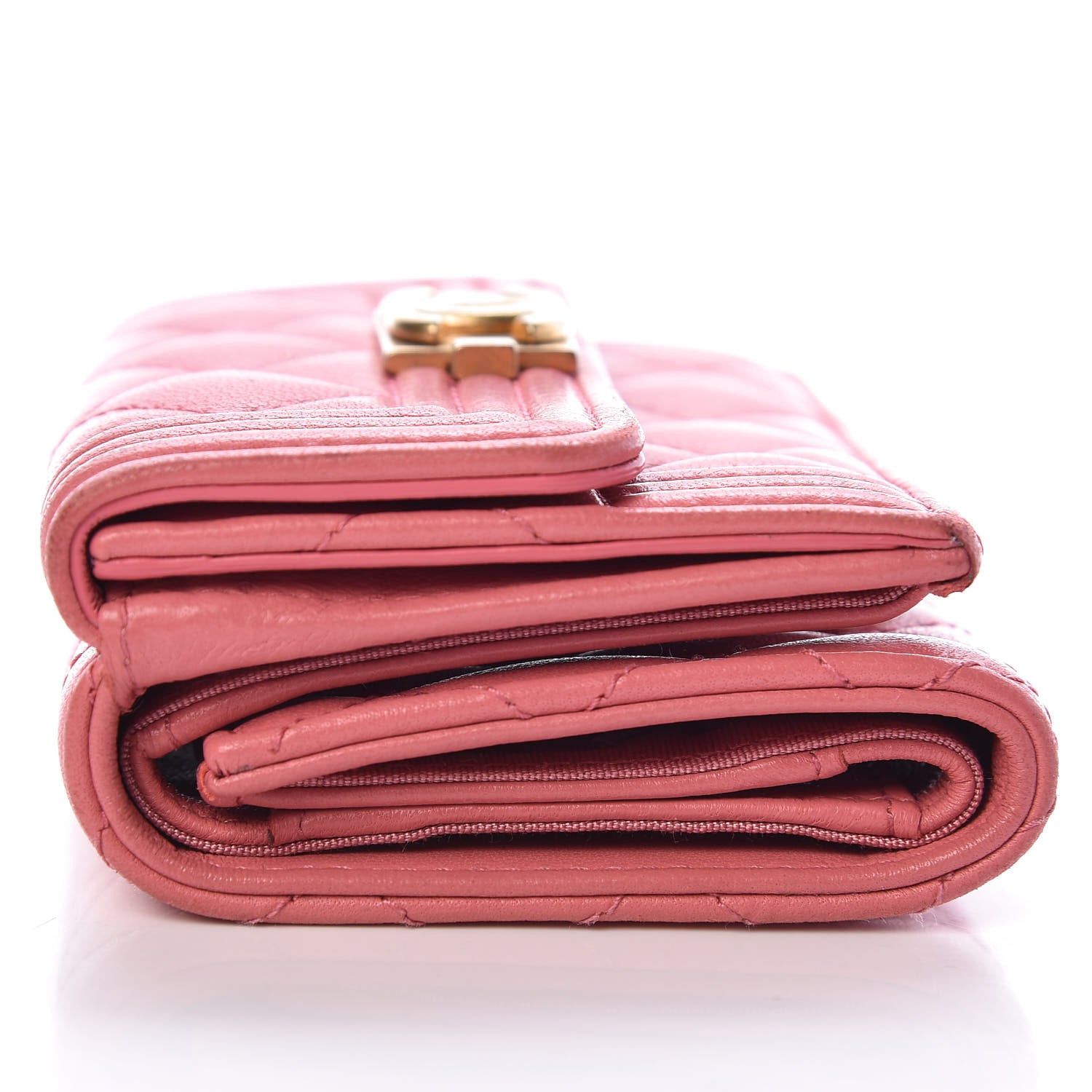 Chanel Lambskin Quilted Small Boy Flap Wallet Pink 8 of 11