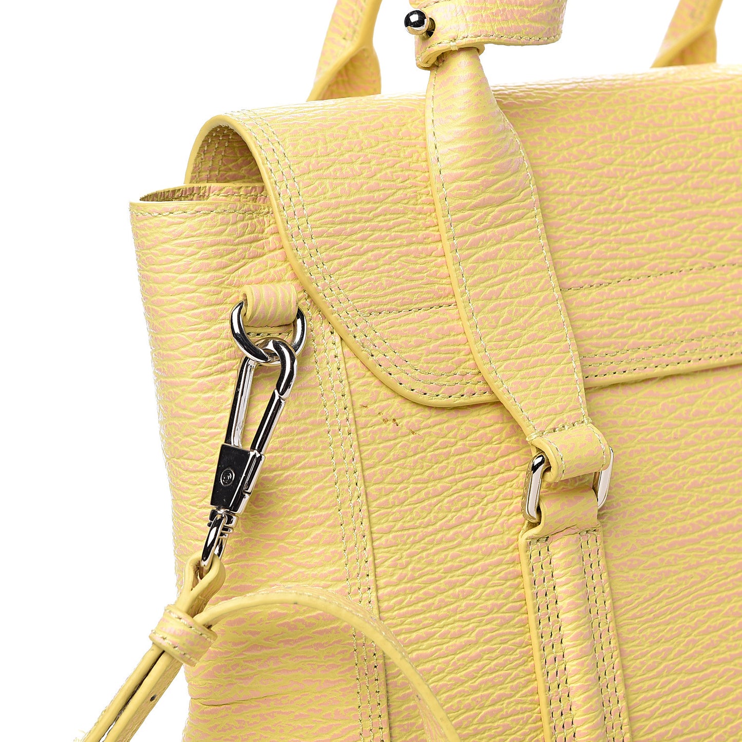 3.1 Textured Calfskin Medium Pashli Satchel Pollen Buff