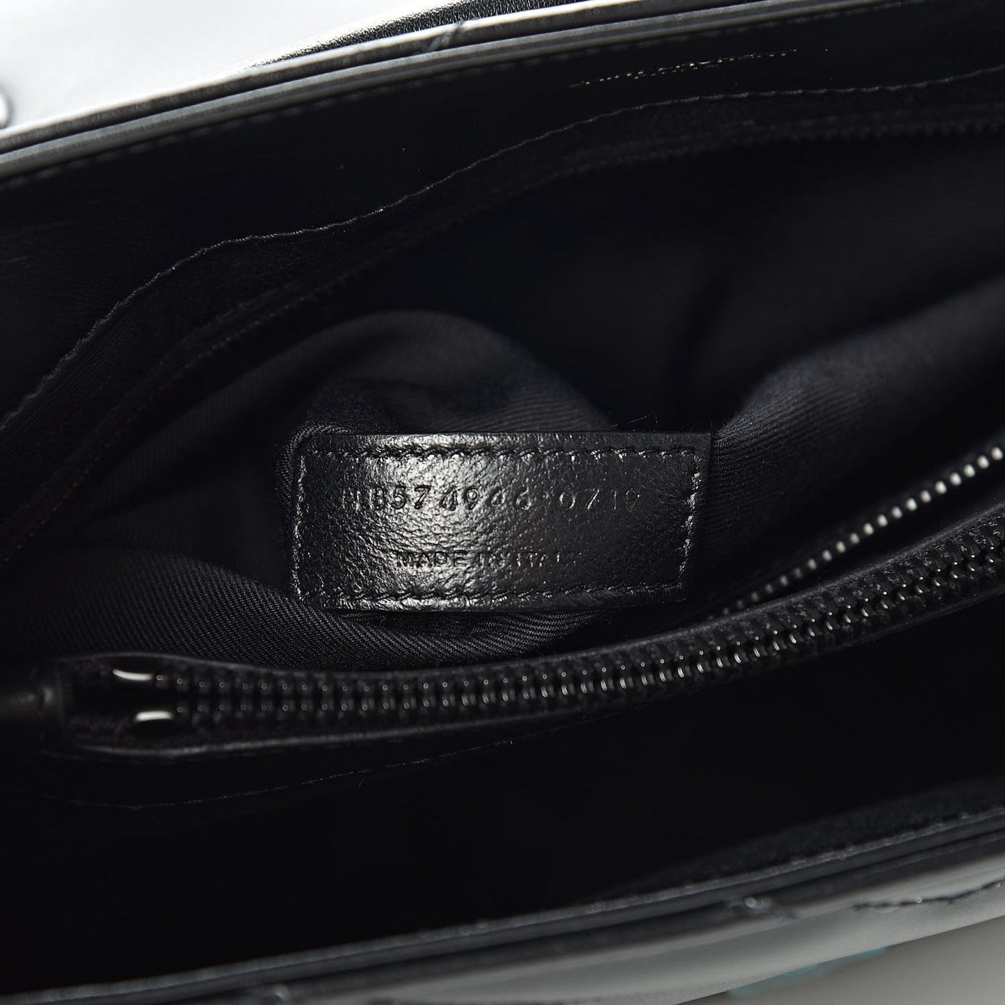 Calfskin Y Quilted Monogram Medium Loulou Chain Satchel Black
