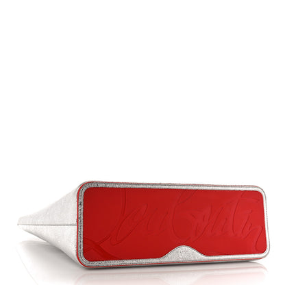 Christian Louboutin Calfskin Spikes East West Cabata Tote Silver 5 of 9
