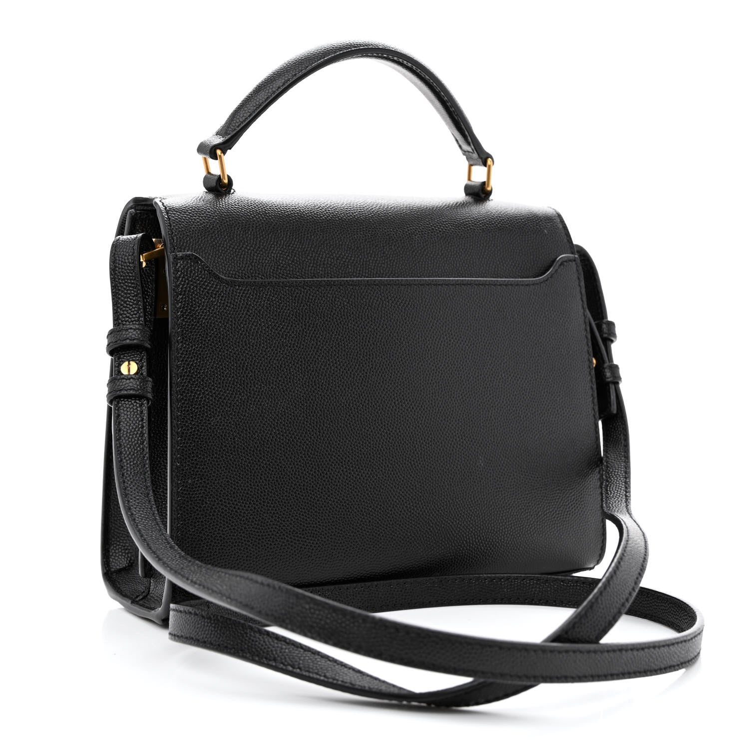Saint Laurent Grain de Poudre Mini Classic Monogram Cassandra Top Handle Black 3 of 11