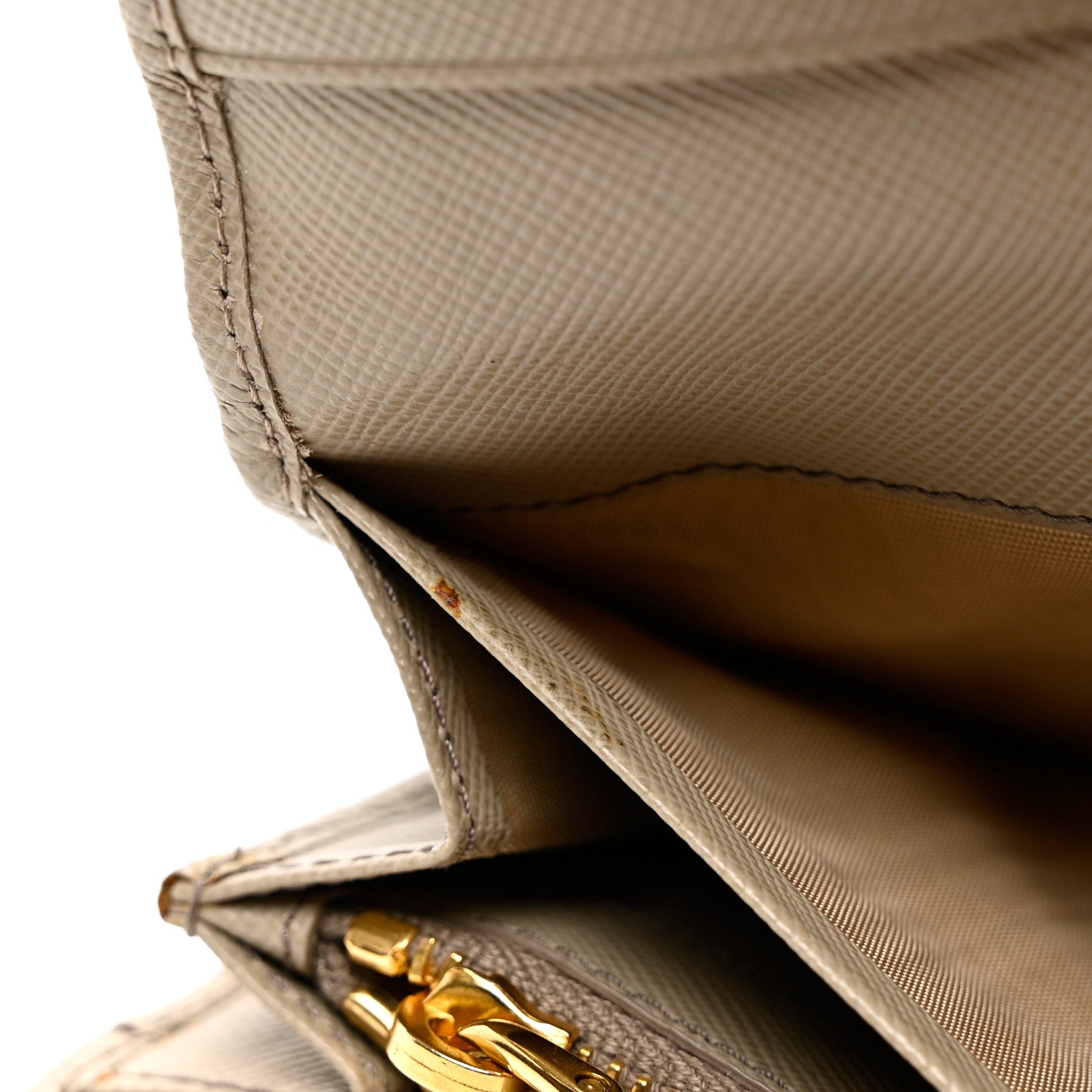 Prada Saffiano Metal Continental Flap Wallet Cammeo 9 of 10