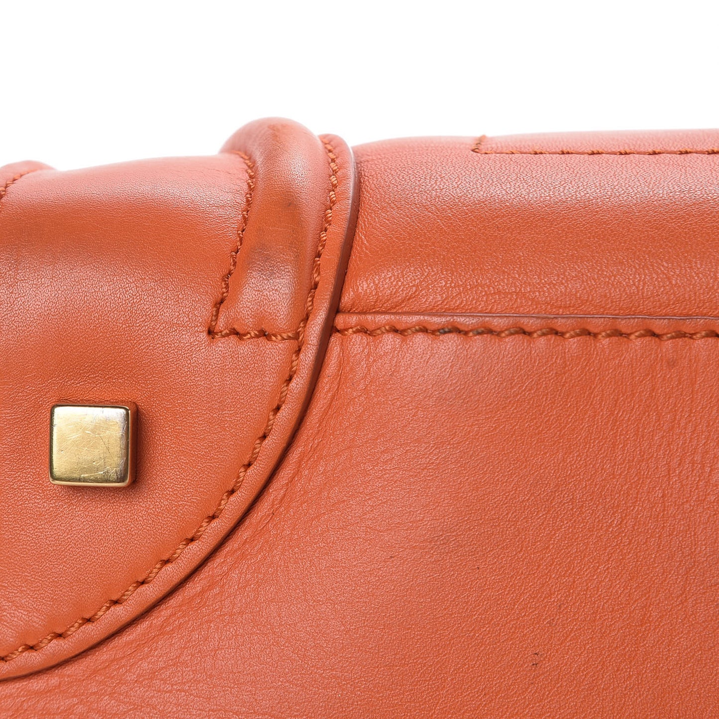 Smooth Calfskin Mini Luggage Bright Orange