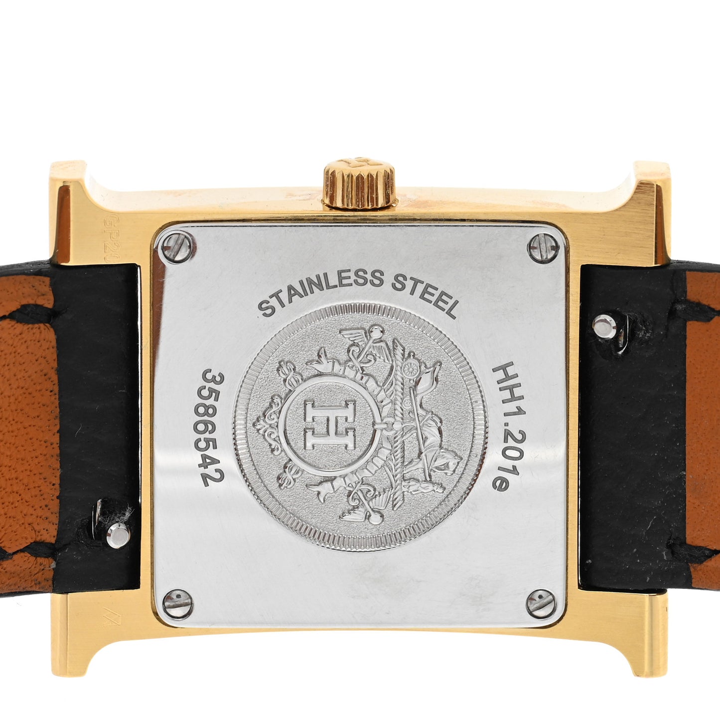 Stainless Steel Epsom 21mm Heure H Hour Quartz Watch Noir