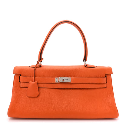 Hermes Taurillon Clemence Shoulder Kelly 42 Orange Orange 1 of 11