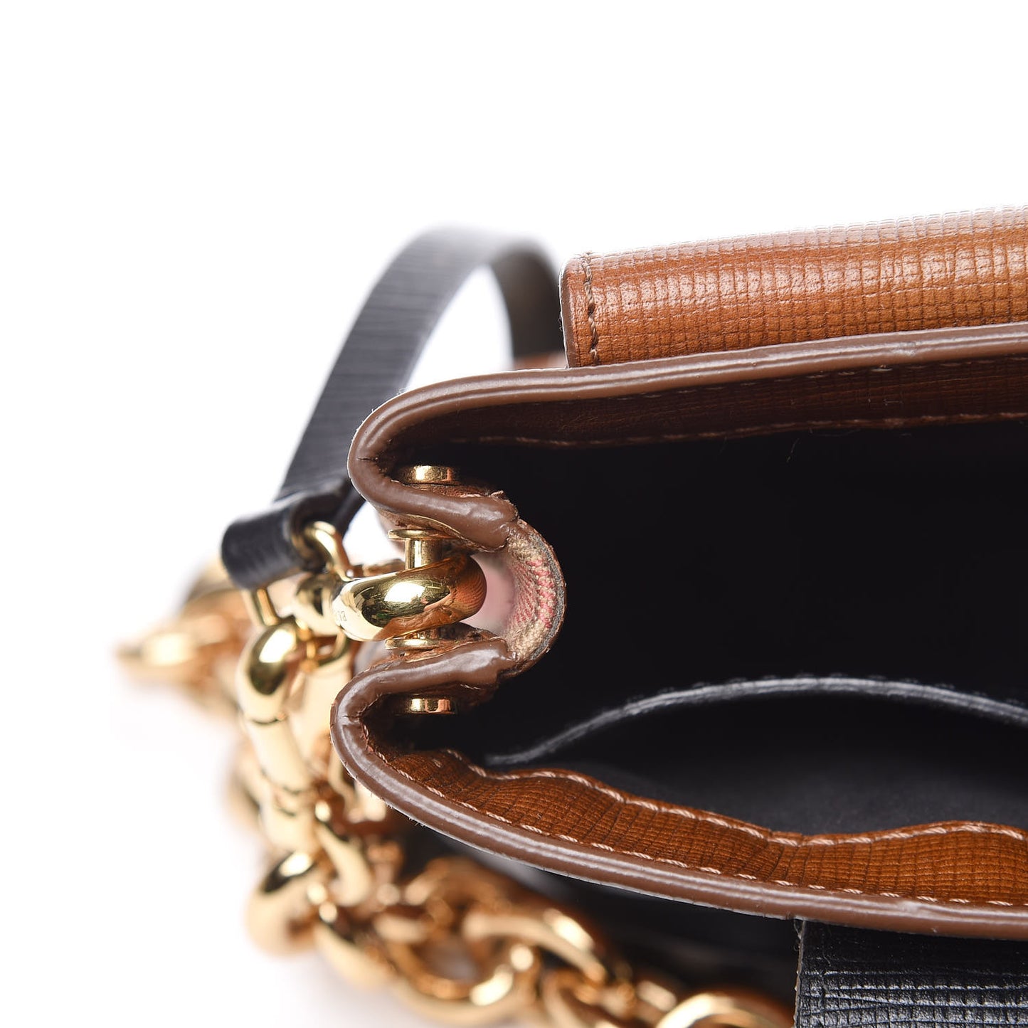 Derby Calfskin Small Square Buckle Belt Bag Tan Black