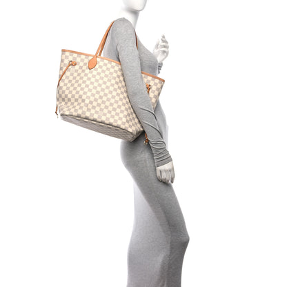 Louis Vuitton Damier Azur Neo Neverfull MM Rose Ballerine 2 of 12