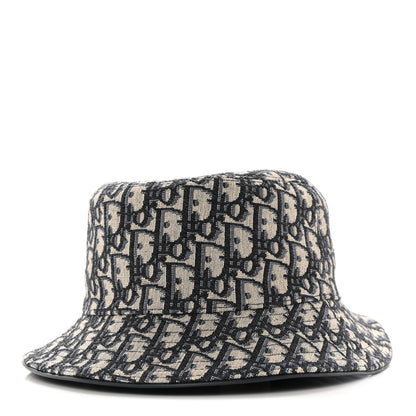 Christian Dior Oblique Jacquard Bucket Hat L Blue 1 of 9