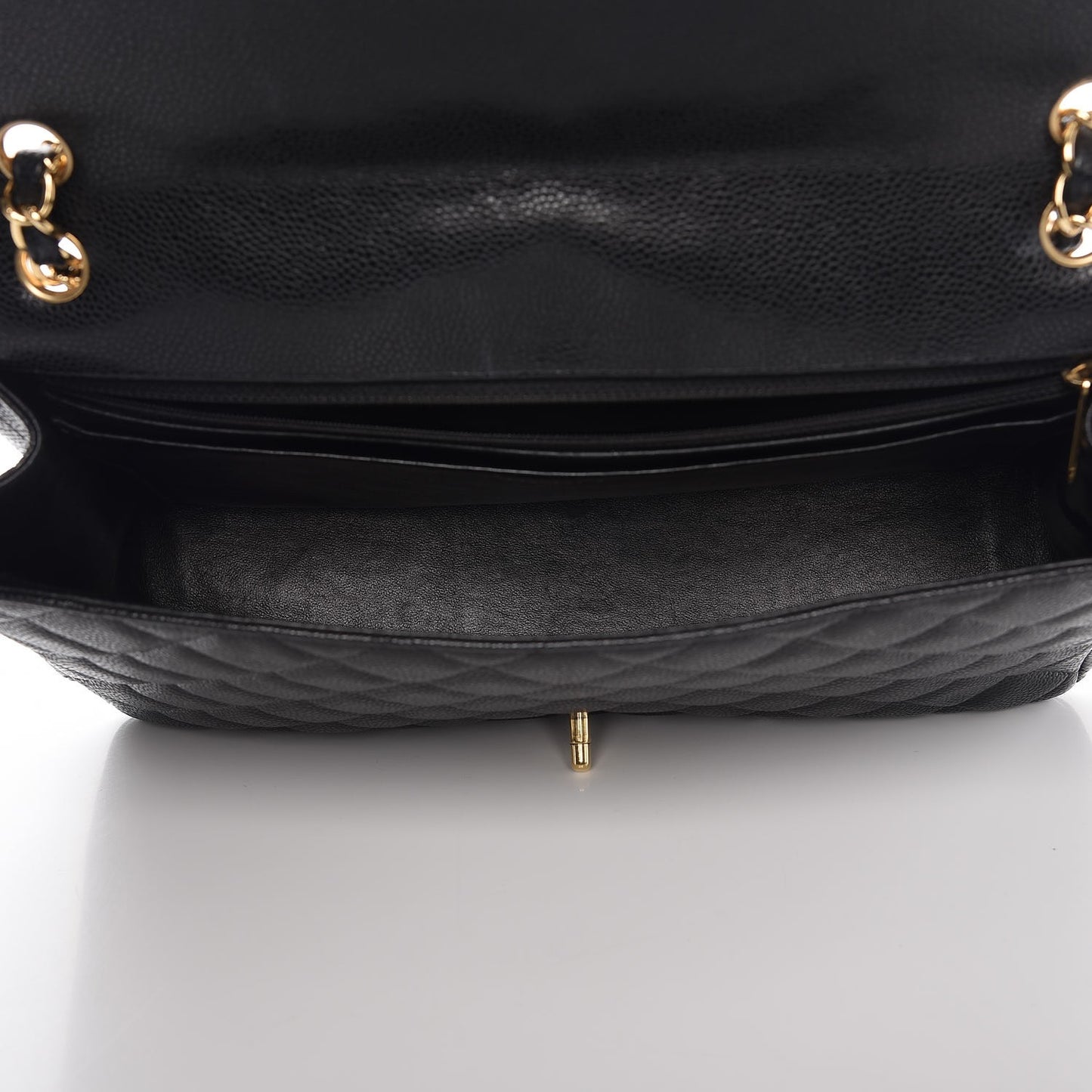 Caviar Quilted Maxi Single Flap Black