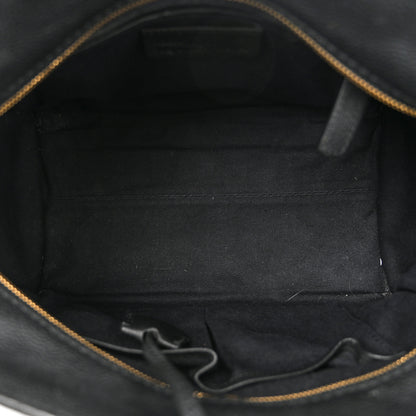 Alexander McQueen Pebbled Calfskin Small Skull Padlock Zip Around Tote Black 5 of 10