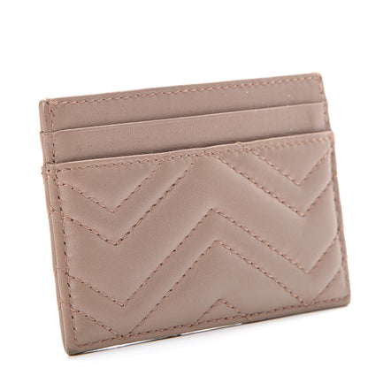 Gucci Calfskin Matelasse GG Marmont Card Holder Porcelain Rose 2 of 7