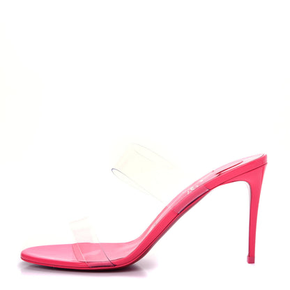 Christian Louboutin Patent PVC Just Nothing 85 Slide Sandals 40 Magnifique 1 of 10