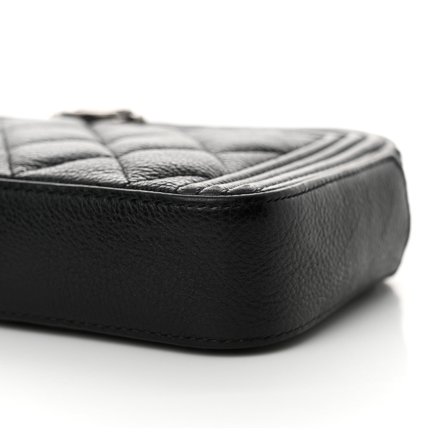 Chanel Calfskin Quilted Small Boy Clutch With Chain Black 12 of 17
