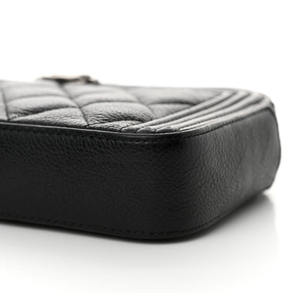 Chanel Calfskin Quilted Small Boy Clutch With Chain Black 12 of 17
