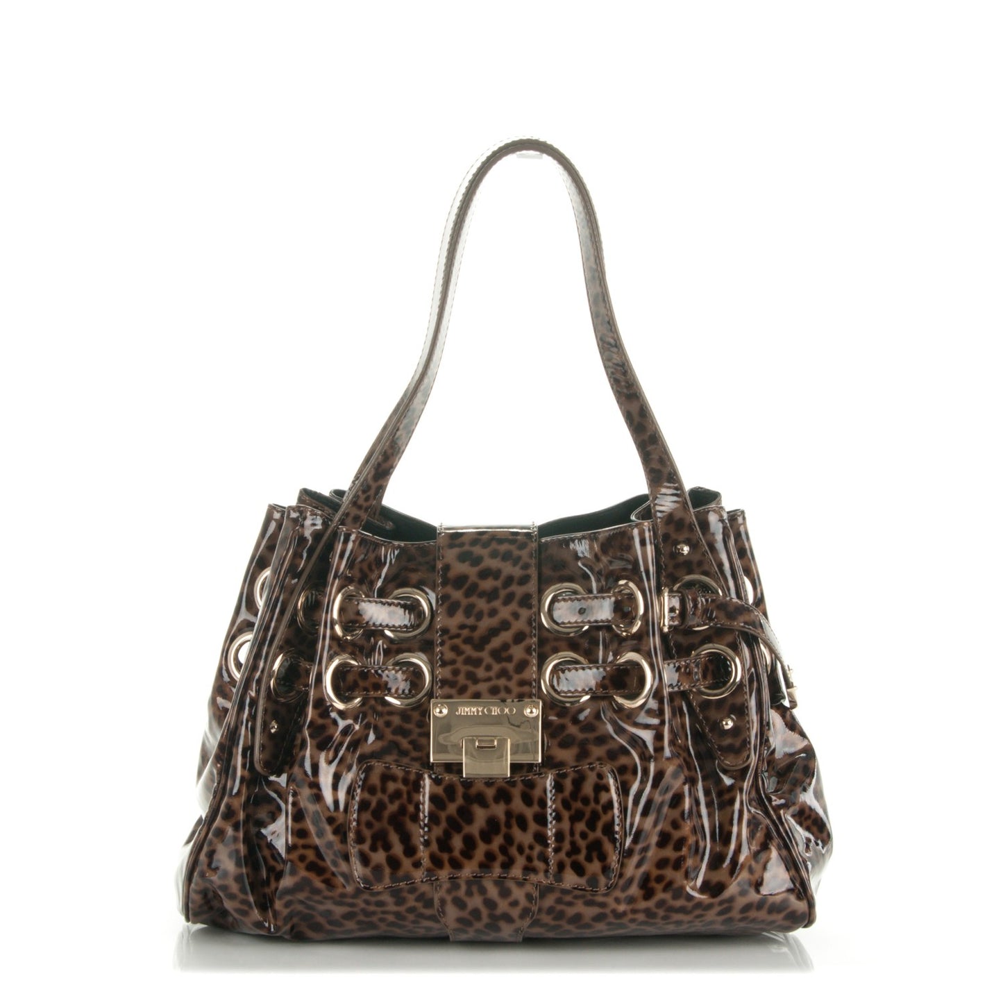 Patent Leopard Print Riki Natural