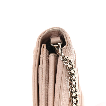 Christian Dior Grained Calfskin Diorama Wallet on Chain Pouch Nude 15 of 15