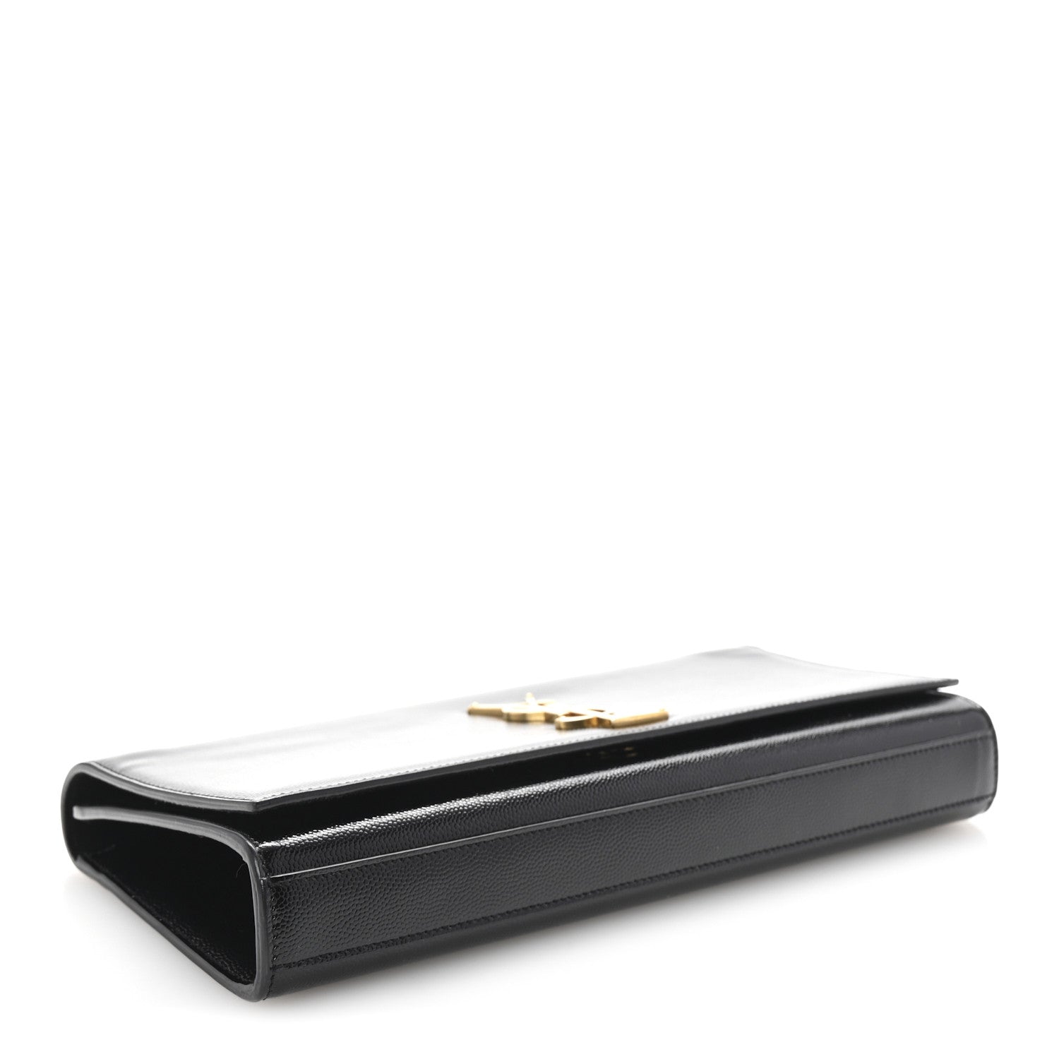 Saint Laurent Patent Grain De Poudre Monogram Cassandre Clutch Black 4 of 6