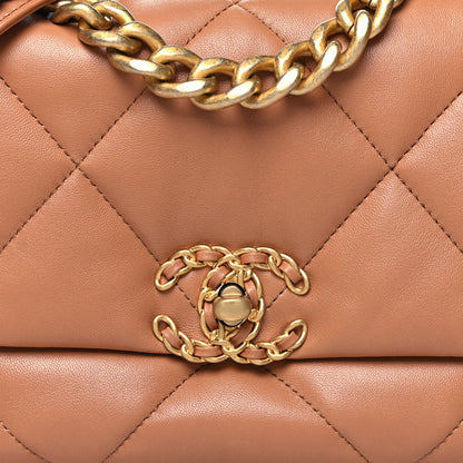 Chanel Lambskin Quilted Medium Chanel 19 Flap Brown 8 of 11