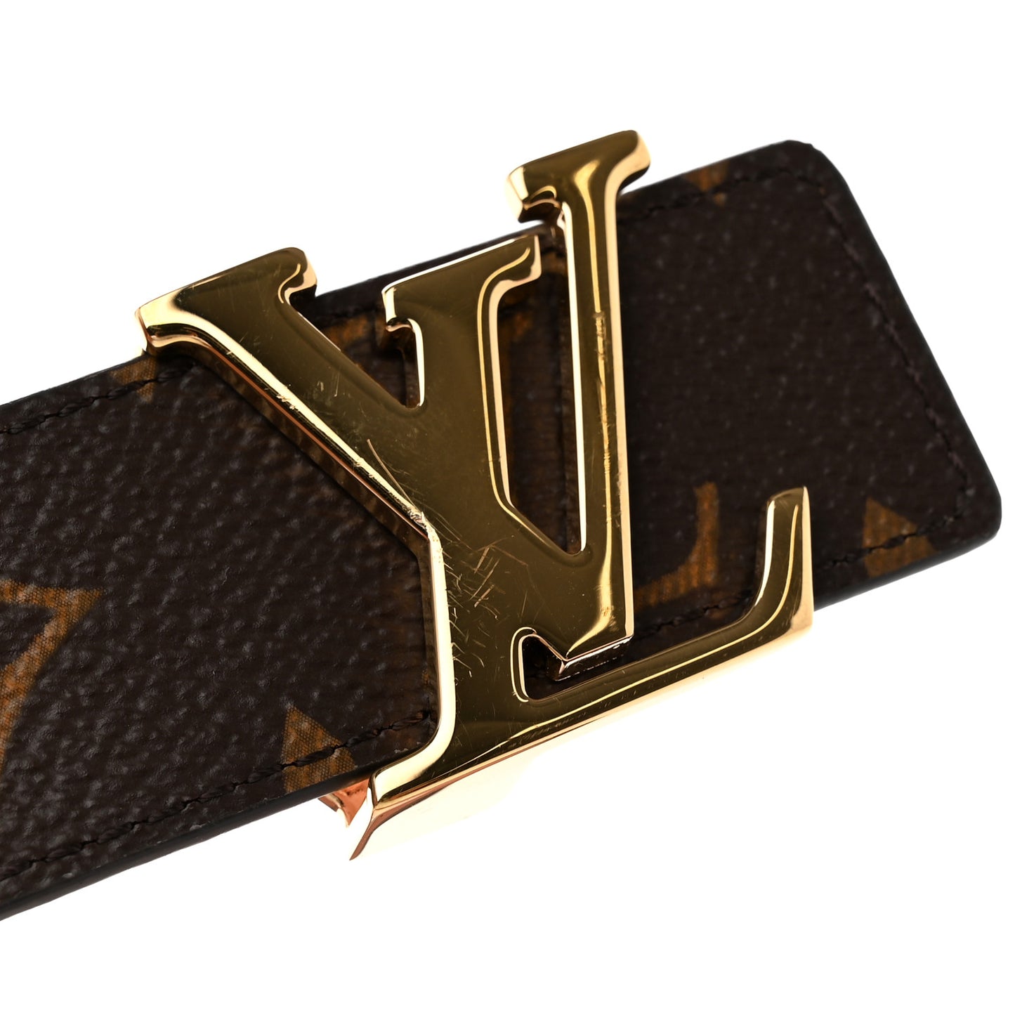 Calfskin Monogram 30mm LV Initiales Reversible Belt 85 34 Rose Ballerine