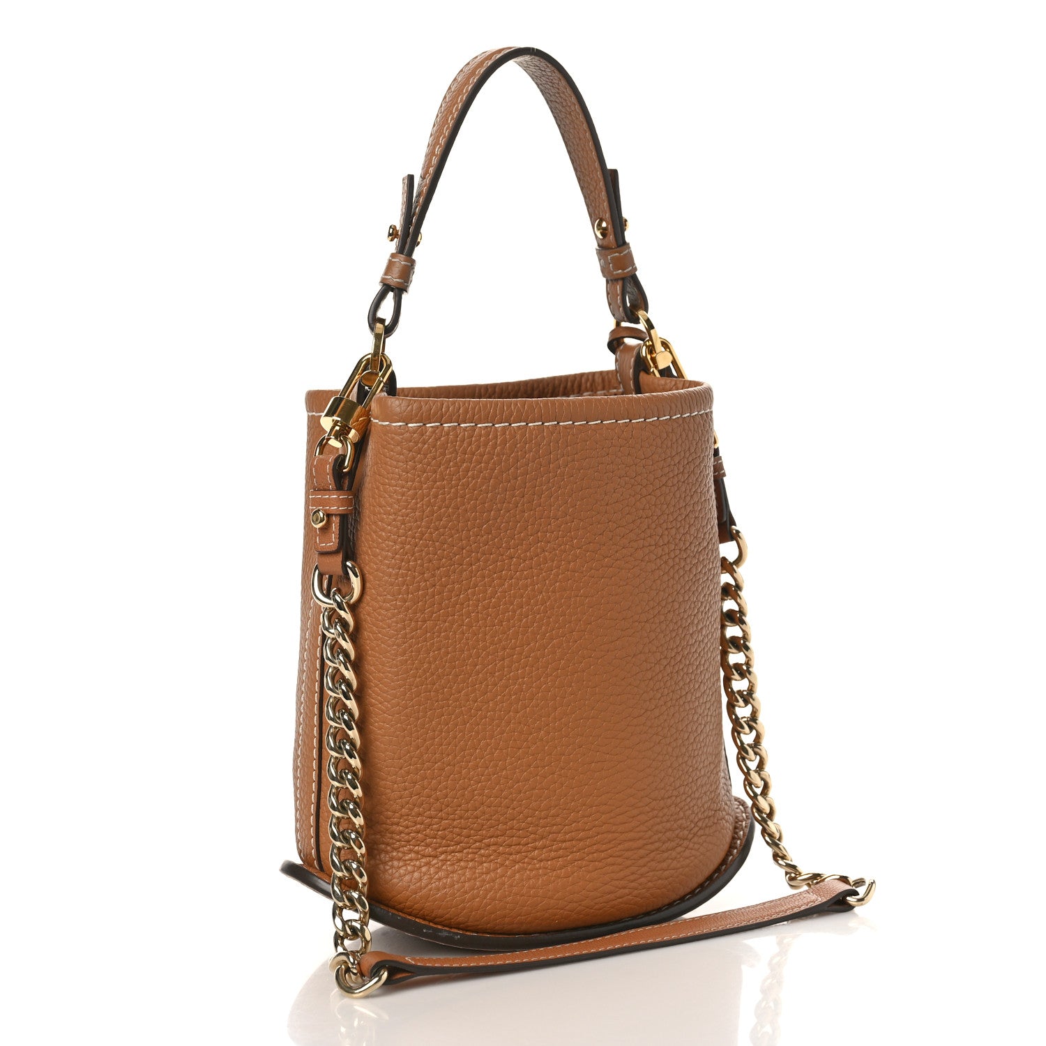Delvaux Taurillon Mini Pin Daily Surpique Bucket Vegetal Ivory 3 of 9