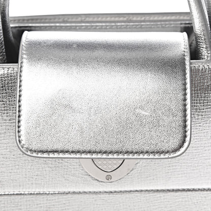 Christian Dior Metallic Grained Calfskin Medium Diorever Flap Silver 9 of 12