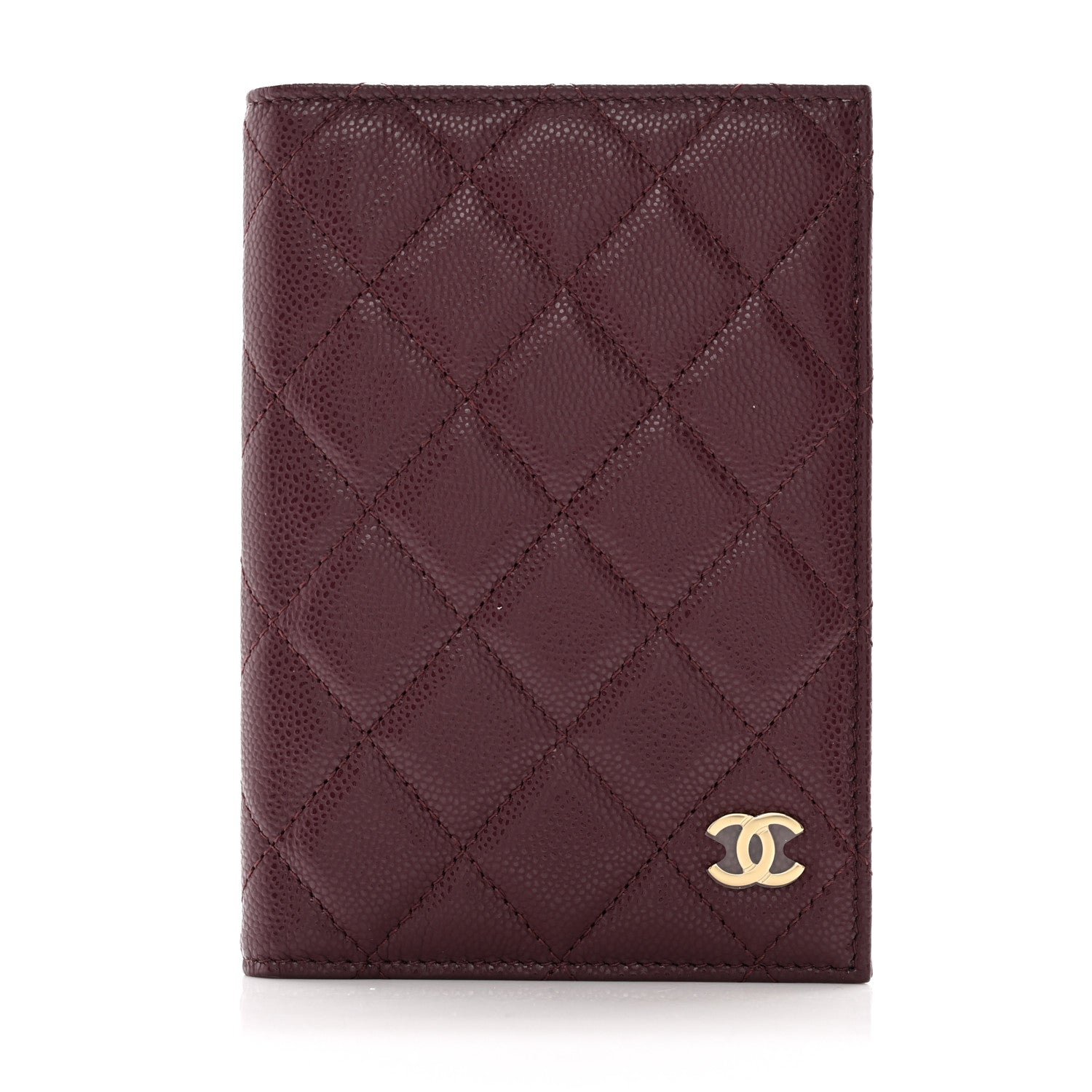 Chanel Caviar Quilted Passport Holder Dark Purple 1 of 9
