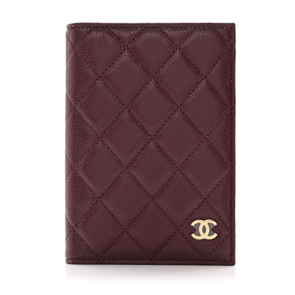 Chanel Caviar Quilted Passport Holder Dark Purple 1 of 9