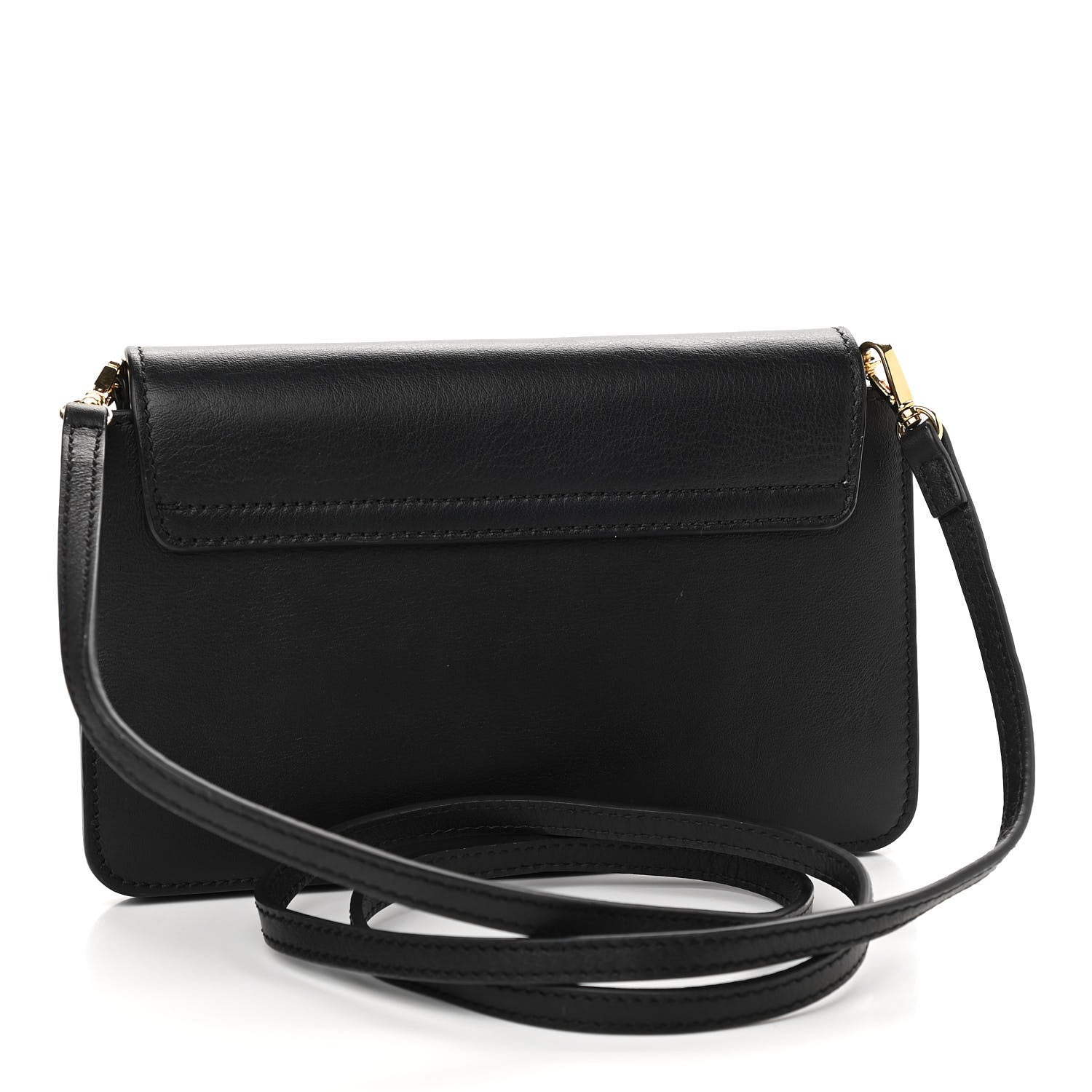 Chloe Smooth Calfskin Drew Bijou Clutch Black 3 of 10