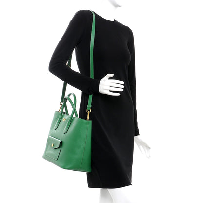 Prada Saffiano Front Pocket Tote Larice 2 of 8