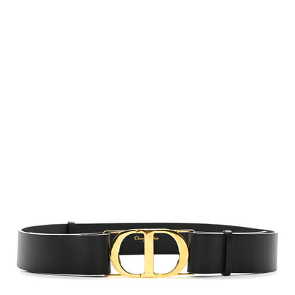Christian Dior Calfskin 30 Montaigne Belt 80 32 Black 1 of 9